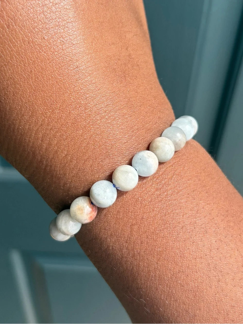 Inclusion Aquamarine Crystal Bracelet 9mm